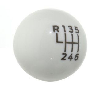 Ford Mustang Shift Knob - Ford Racing - Bullitt - White - `15-`19 Ford Mustang Shift Knob - Ford Racing - Bullitt - White - `15-`19